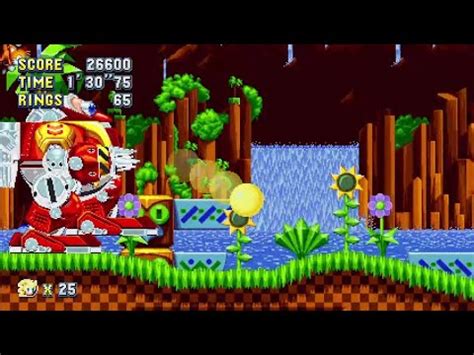 Sonic Mania Plus Green Hill Zone Super Sonic (Boss fight !) Part 3 - YouTube