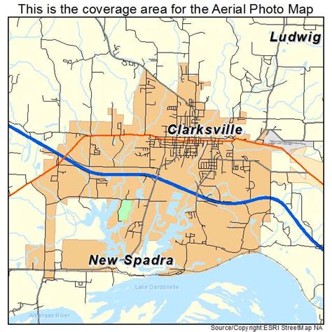 Aerial Photography Map of Clarksville, AR Arkansas