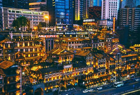 Chongqing Hongyadong Night Picture And HD Photos | Free Download On Lovepik