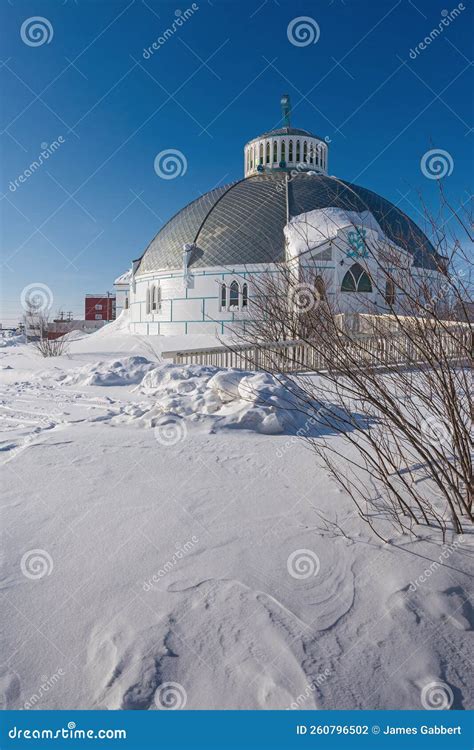 Our Lady of Victory Church in Inuvik Stock Photo - Image of landmark ...