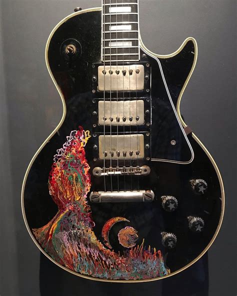 Keith Richards’ hand painted 1957 Gibson Les Paul Custom. At the Metropolitan Museum of Art Play ...