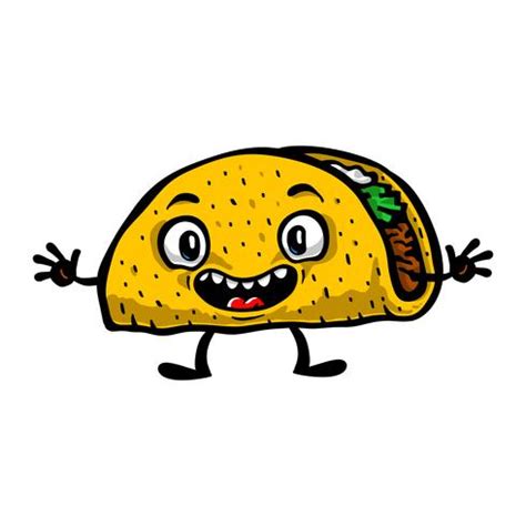 Cute Funny Cartoon Taco vector illustration 553058 Vector Art at Vecteezy