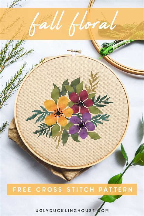 Fall Flowers | Free Cross Stitch Pattern • Ugly Duckling House