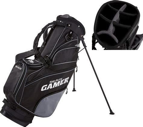 Buy 2019 Top-Flite Gamer Golf Stand Bag 7-Way Top 7 Pockets Mesh Carry Strap Beverage Cooling ...