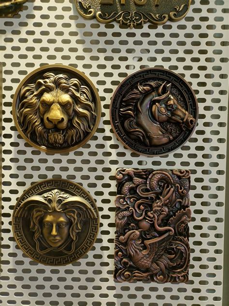 Embossed Antique Brass Metal Custom-made Sign Plaques