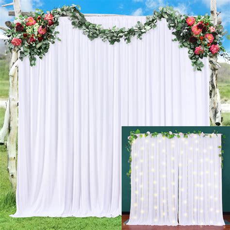 Buy White Backdrop Curtain for Parties Baby Shower Bridal Photography ...