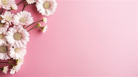 Premium Photo | Pink flowers on a pink background