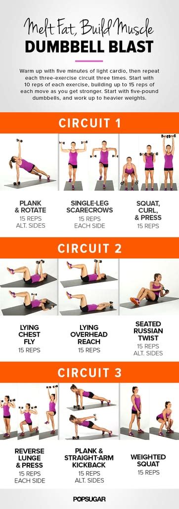 Weight Training For Women | Dumbbell Circuit Workout | POPSUGAR Fitness Photo 2