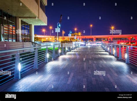 The Riverwalk at night, in Tampa, Florida Stock Photo - Alamy