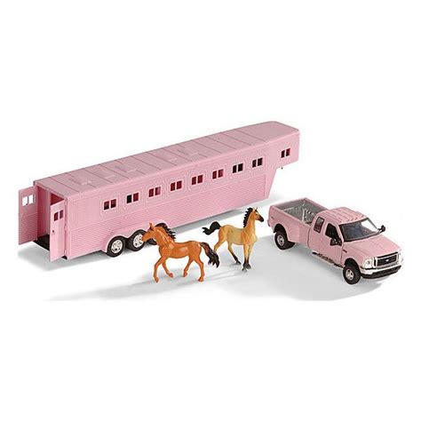 Girls' Pink Ford Truck & Horse Trailer Toy Set found on Polyvore | Rodeo toys, Toy horse, Horse ...