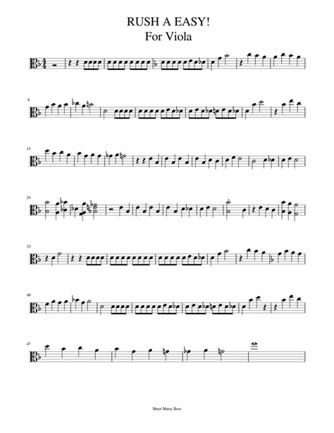 RUSH but its EASY for viola Sheet music for Viola (Solo) | Musescore.com