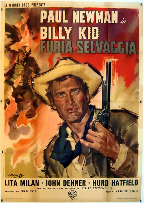 "FURIA SELVAGGIA BILLY KID " MOVIE POSTER - "THE LEFT HANDED GUN" MOVIE POSTER