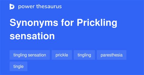 1 Idiom About Prickling Sensation