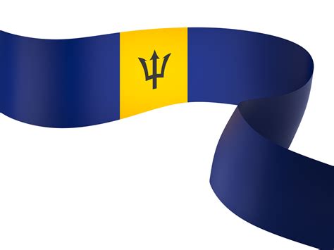 Barbados flag element design national independence day banner ribbon ...