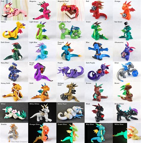 Clay Dragon Color Chart by HowManyDragons on DeviantArt