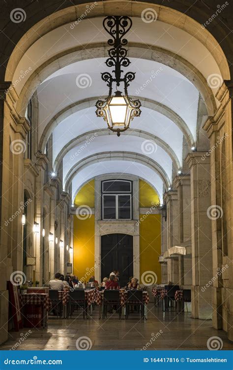 People Dining in an Old Restaurant in Lisbon at Dusk Editorial Photo - Image of eating, leisure ...