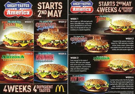 London McDonald's Menu - Great Tastes of America | Around the world ...