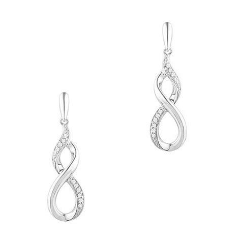 Fred Meyer Jewelers | 1/10 ct. tw. Diamond Infinity Drop Earrings $137. ...