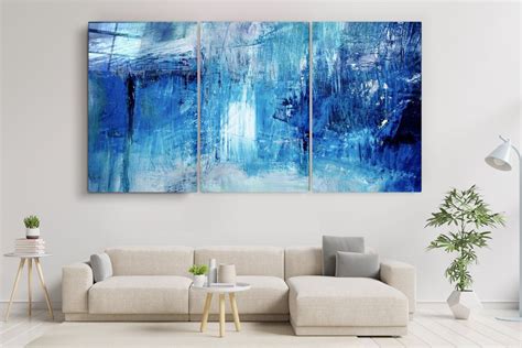 Blue Fall- Trio"・Glass Wall Art in 2021 | Blue wall art, Wall art uk ...