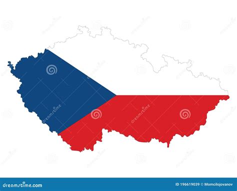 Flag Map of Czech Republic stock vector. Illustration of grenada ...