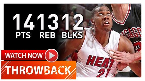 Hassan Whiteside Triple-Double Highlights vs Bulls (2015.01.25) - 14 ...