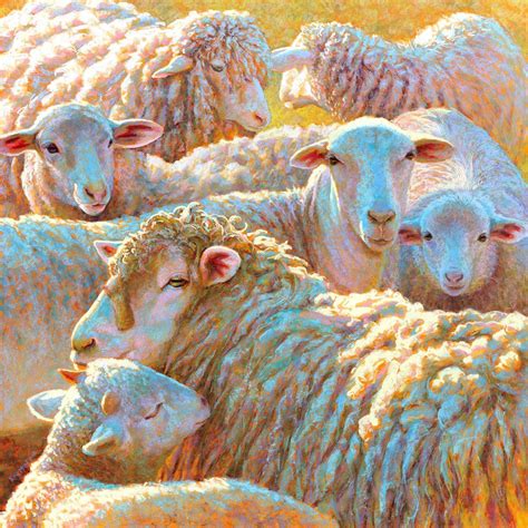 Counting Sheep | Sheep art, Sheep paintings, Animal paintings