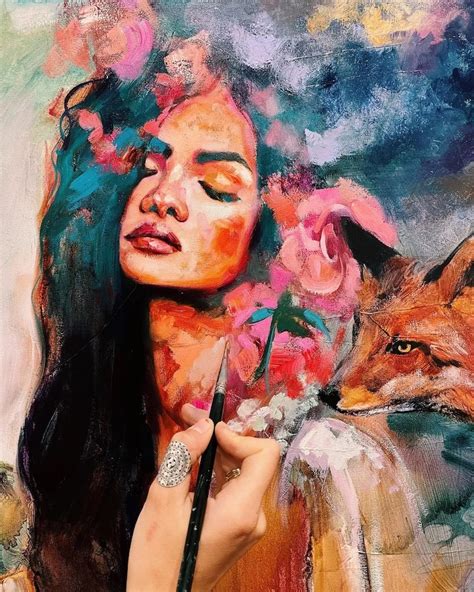 Artist’s ‘Abstract Realism’ Paintings Capture the Wild Bond Between Women and Animals | My ...