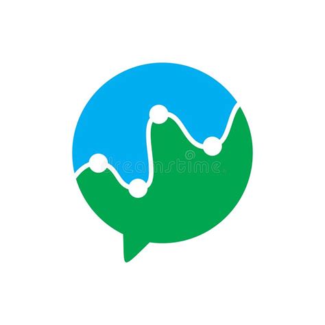 Circle Blue Green Chart Chat Logo Design Stock Vector - Illustration of ...