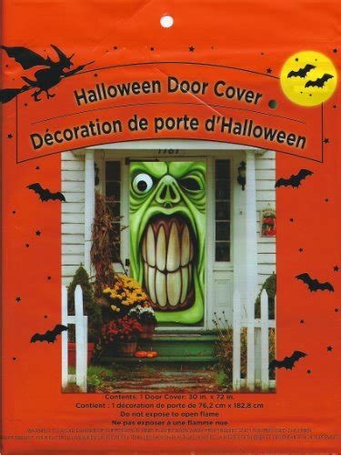 Halloween Haunted House Green Goblin Door Cover by Greenbrier - Funtober