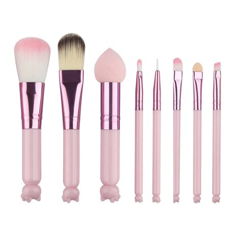 Cute Hello Kitty Makeup Brushes 8pcs/set Professional Brushes Foundation Powder Blush Brushes ...