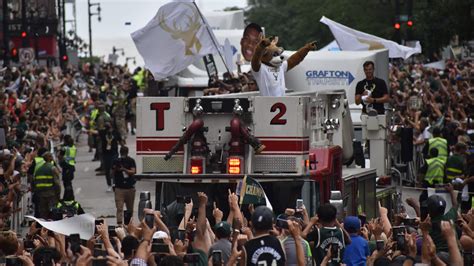 See photos of Bucks' NBA championship parade and celebration in downtown Milwaukee