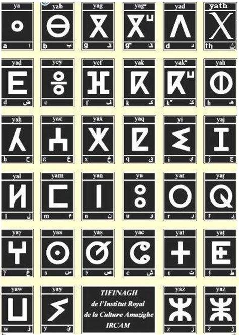 L'alphabet amazigh | Alphabet amazigh, Ecriture tatouage, Tifinagh alphabet