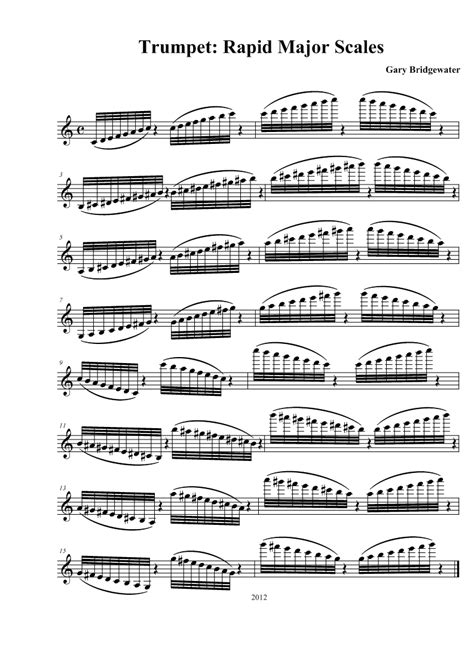 Trumpet: Trumpet: Rapid Major Scales