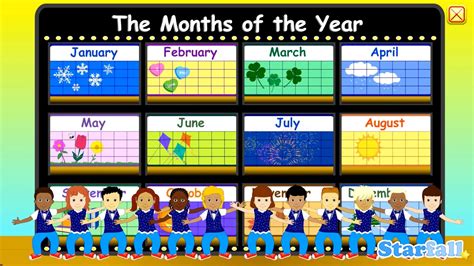 Months of the Year — a Starfall™ Movie from Starfall.com - YouTube