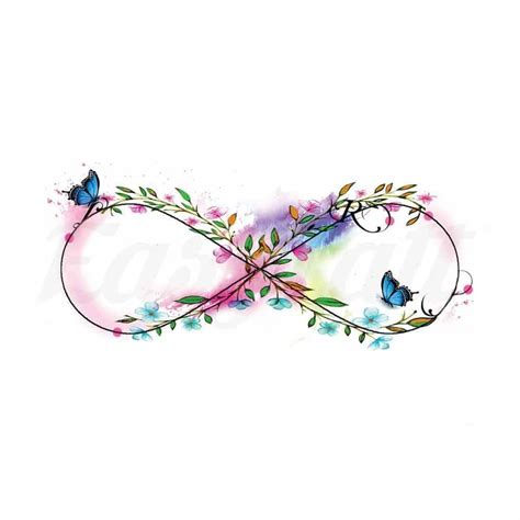 Watercolour Infinity Temporary Tattoo | EasyTatt™