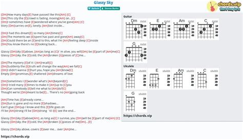 Chord: Glassy Sky - tab, song lyric, sheet, guitar, ukulele | chords.vip