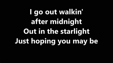 Lyrics~Walkin' After Midnight-Patsy Cline Chords - Chordify