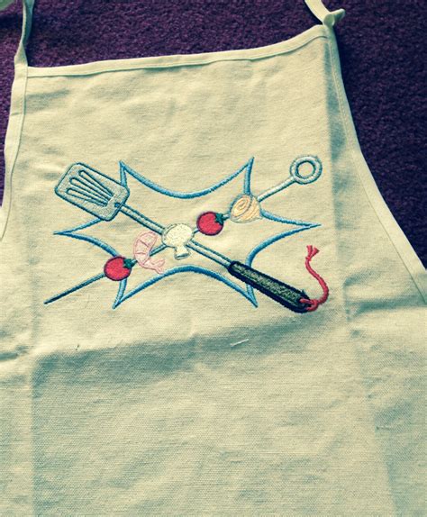 Barbecue Apron Father's Day BBQ Outdoor Cookout Man or Women Gift Embroidered Grill Food Design ...