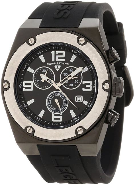 Swiss Legend Men's 30025-BB-01-SB Throttle Chronograph Black Dial Watch ...