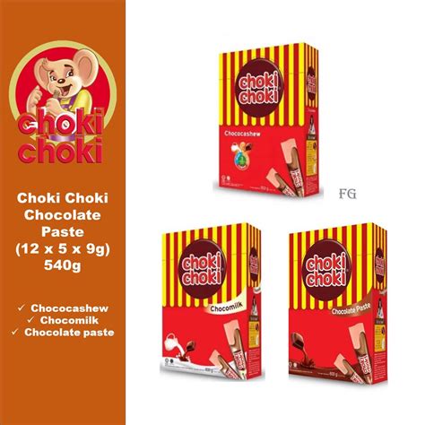 Choki Choki Chocolate/Chocomilk/Chococashew Paste OUTER (12X5x9g ...