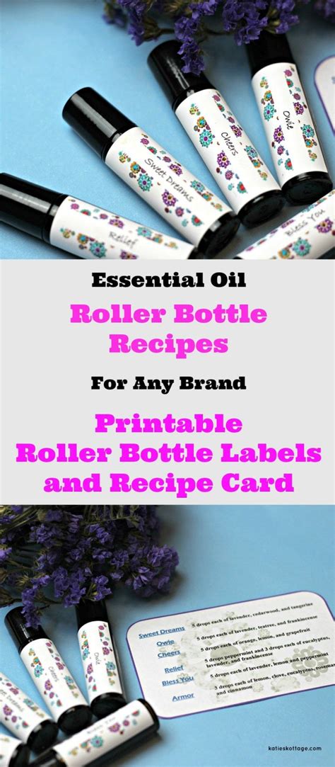 Roller bottle recipes with free printable labels – Artofit