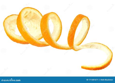 Fresh Orange Peel Isolated on White Background Stock Image - Image of peel, fresh: 171381671