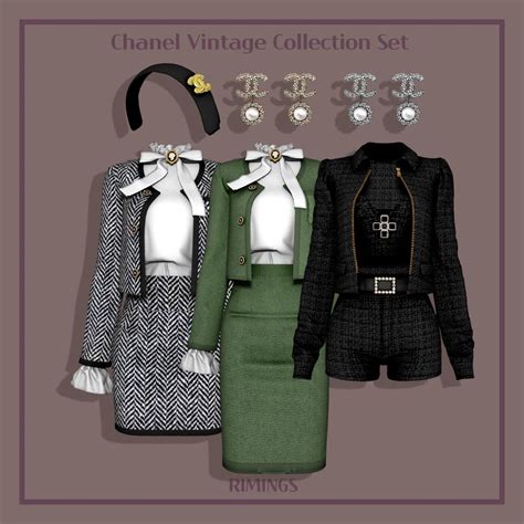 [RIMINGS] VINTAGE CHANEL COLLECTION. | Sims mods, Sims 4 mods clothes ...