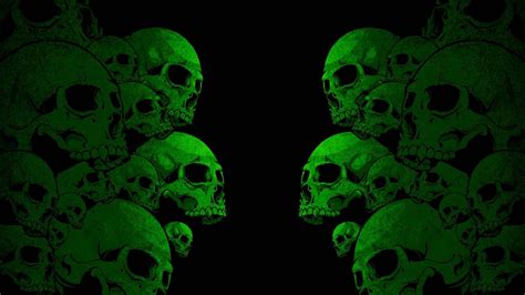 Download Neon Green Hd Skull Wallpaper | Wallpapers.com