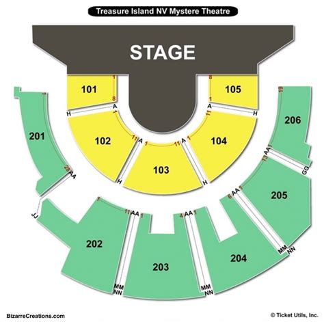 The Most Elegant along with Attractive treasure island seating chart