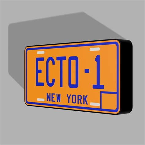 Ghostbusters Ecto-1 License Plate Lightbox by Sykotik - MakerWorld