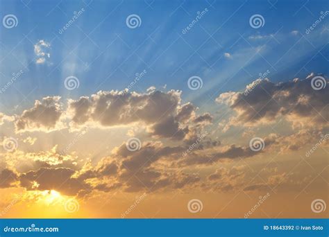 Skyscape at sunset stock photo. Image of sunset, skyscape - 18643392