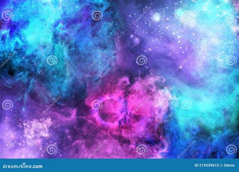 Colorful Deep Cosmic Background. Galaxy Banner Art. Royalty-Free Stock ...