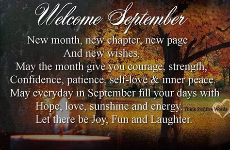 Pin by ️MARLA ️ on MONTHS OF THE YEAR | Welcome september, September quotes, Positive quotes images