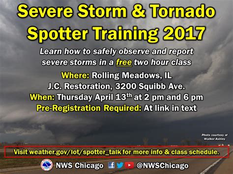 Calendar • Severe Storm & Tornado Spotter Training